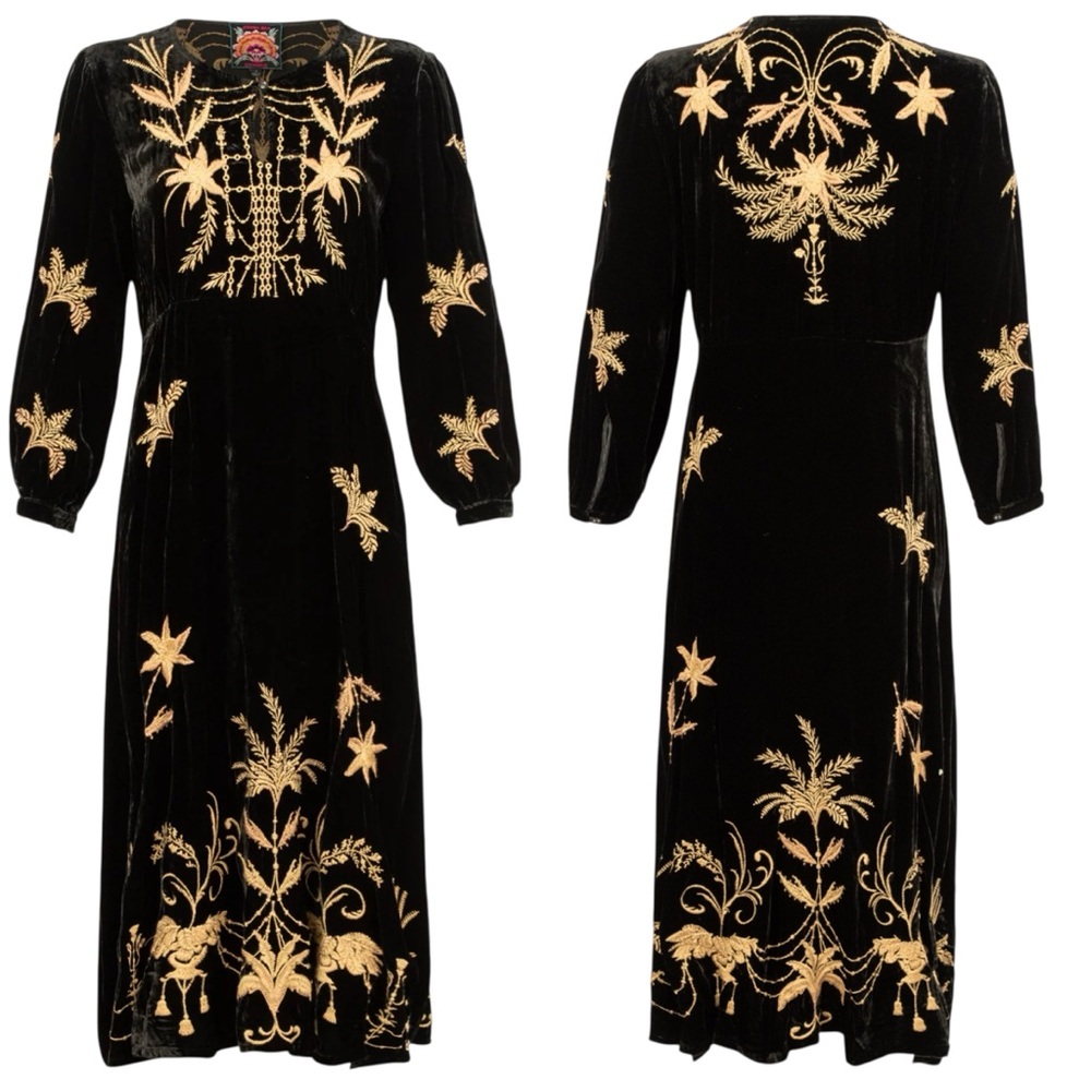 Johnny Was PALMIRA VELVET EFFORTLESS MIDI
DRESS NWT